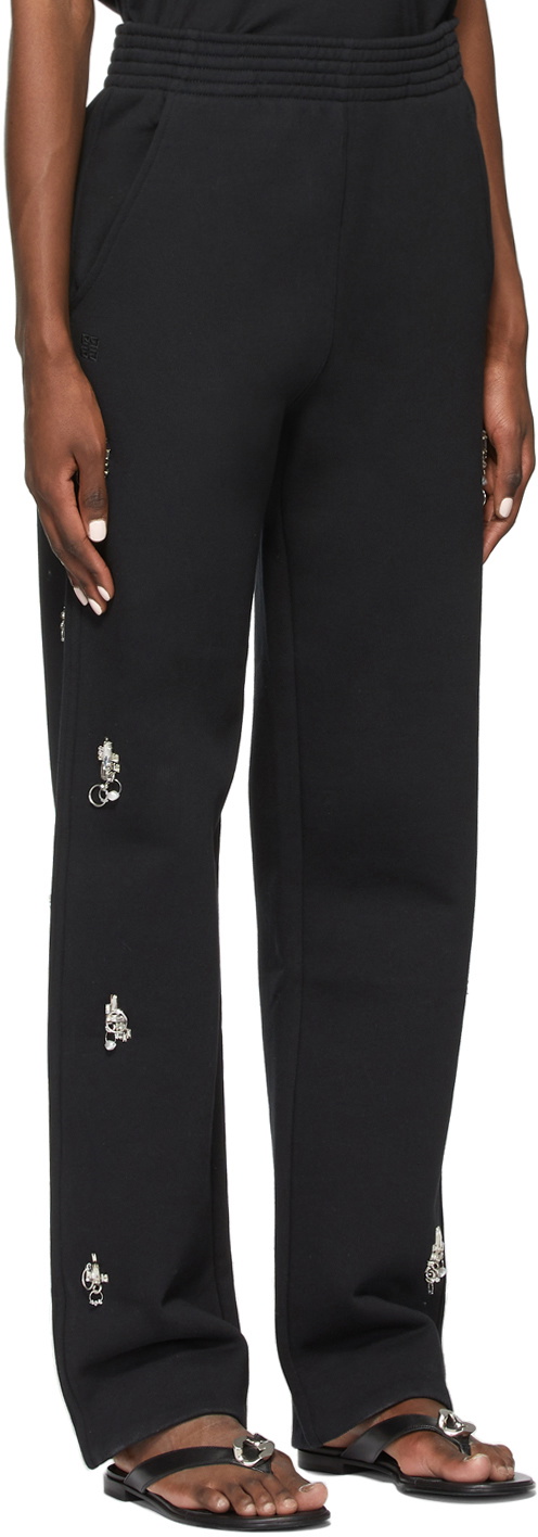 Black Printed Lounge Pants by Givenchy on Sale