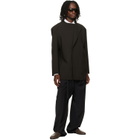 Fear of God Brown Double Weave Wool Crewneck Blazer