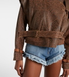 Isabel Marant Erine belted leather jacket