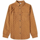 General Admission Men's Checker Overshirt in Pumpkin