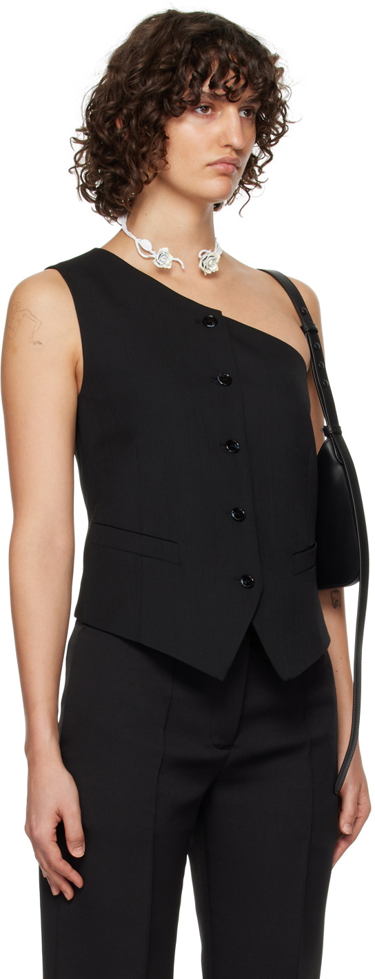 Acne Studios Black Asymmetric Vest Acne Studios Acne Studios Black Asymmetric Vest Acne Studios