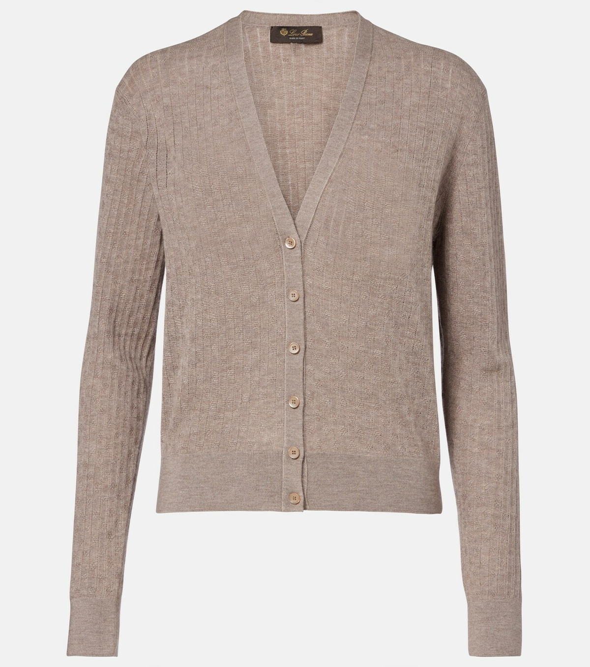 Loro Piana Ribbed-knit cashmere and silk cardigan