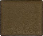TOTEME Taupe T-Lock Grained-Leather Card Holder