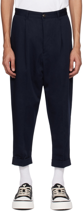 Photo: AMI Paris Navy Carrot Trousers