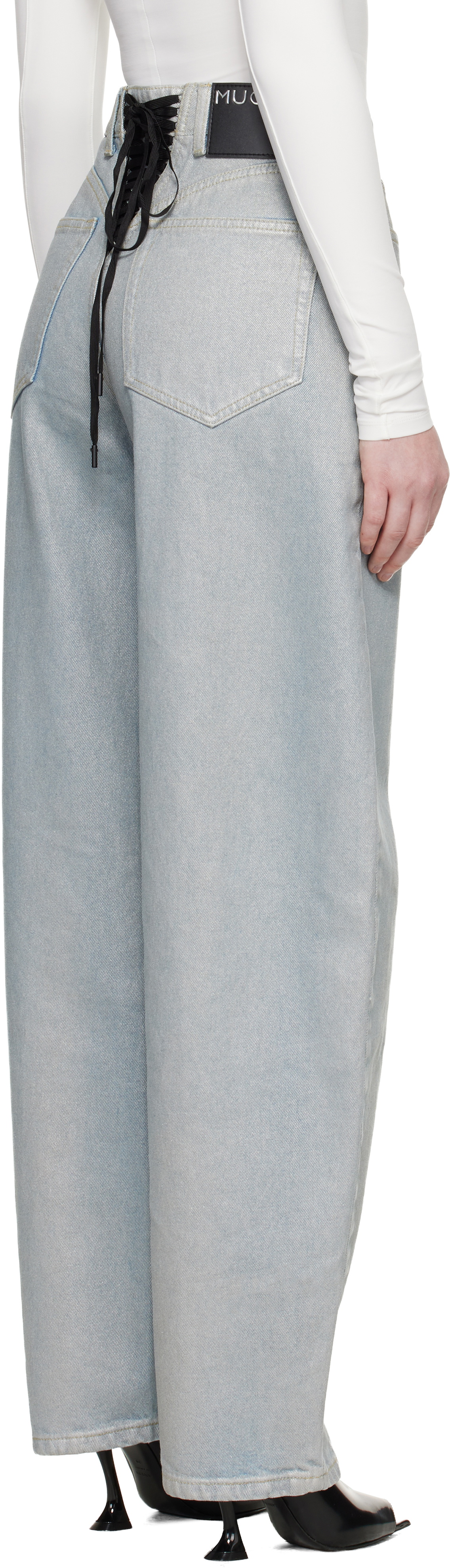 Mugler Blue Foil Jeans