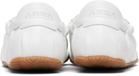 ABRA White Leather Ballerina Sneakers
