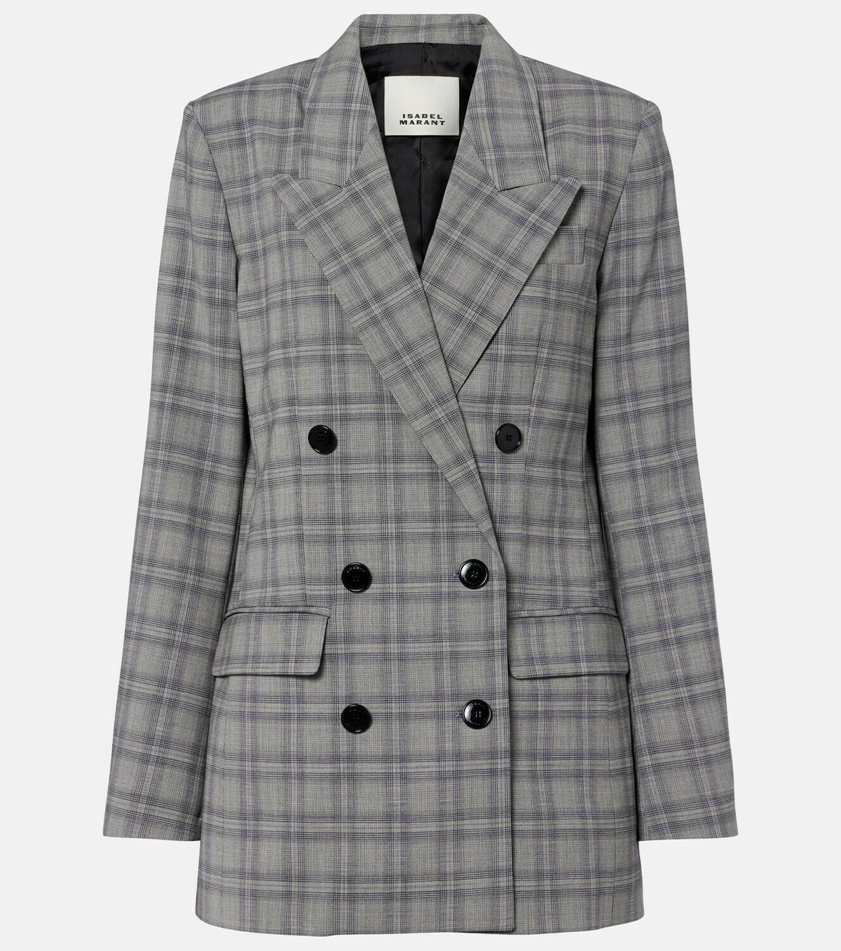 Isabel Marant Jevima Prince of Wales check wool-blend jacket