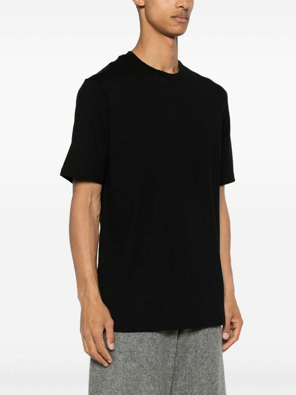 Jil Sander Black Slogan-Print Cotton T-Shirt Jil Sander