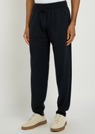 John Smedley Henning Cuffed Merino Wool Sweatpants Navy