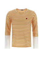 Comme Des Garçons Play Striped Long Sleeve T Shirt