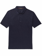 Loro Piana - Linen-Jersey Polo Shirt - Blue