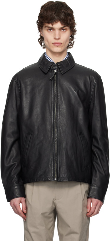 Photo: Polo Ralph Lauren Black Zip Leather Jacket