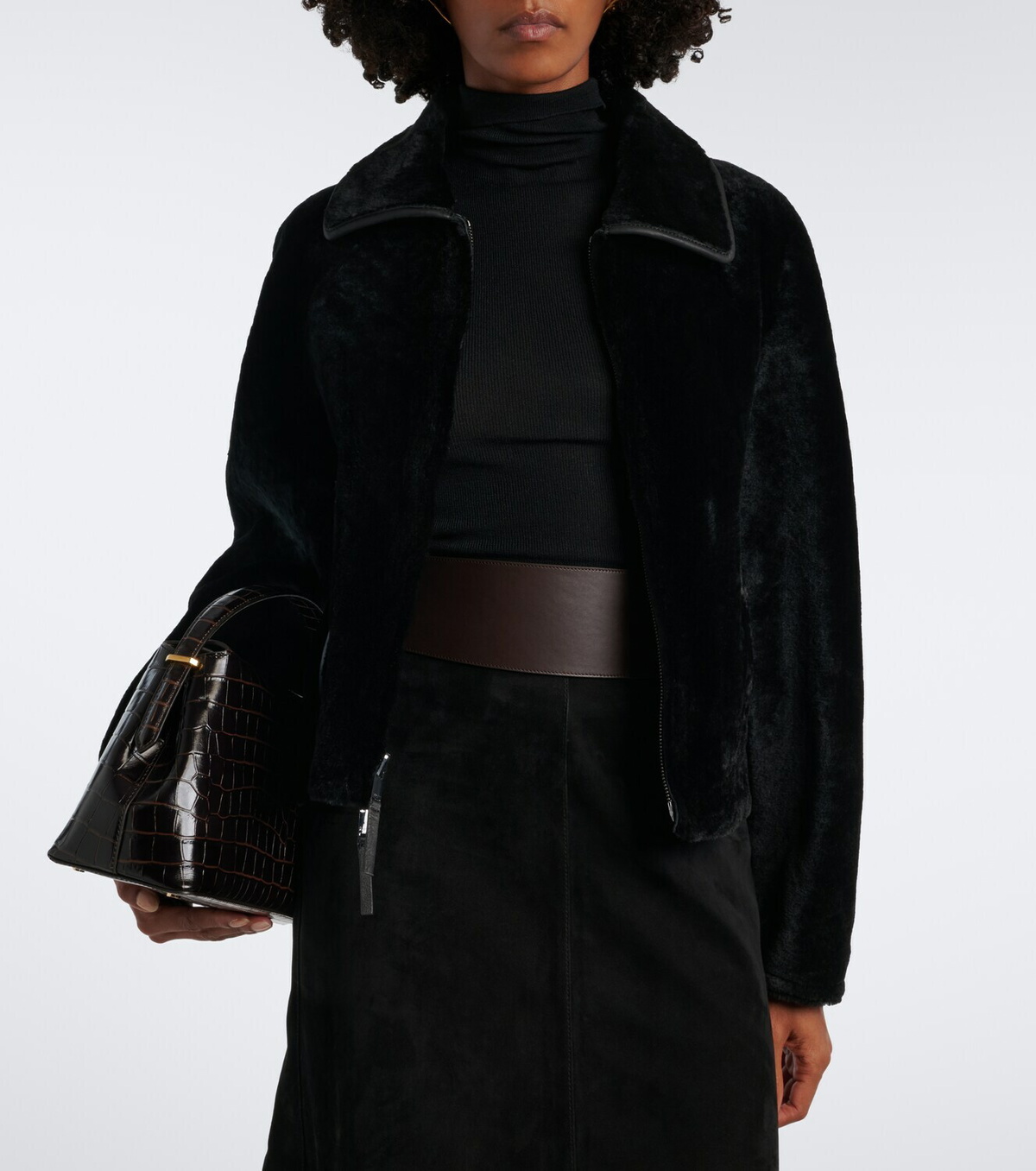 Joseph Kyro reversible shearling and leather jacket