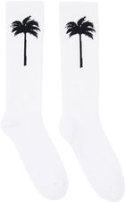 Palm Angels White Palm Socks