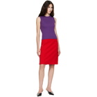 FLORE FLORE Red Marie Midi Skirt