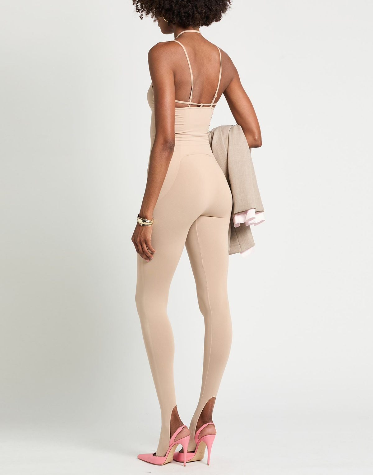 Andreādamo Womens Jumpsuit in Beige
