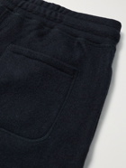 Kingsman - Slim-Fit Logo-Embroidered Brushed Cashmere Sweatpants - Blue