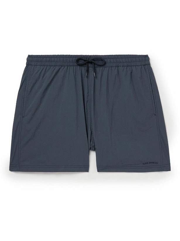 Photo: Nudie Jeans - Straight-Leg Mid-Length Recycled Swim Shorts - Blue