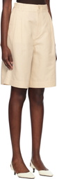 Filippa K Beige Pleated Shorts