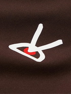 DISTRICT VISION - Logo-Print Stretch-Jersey Running T-Shirt - Brown