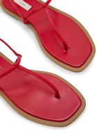 Toteme T-strap Leather Sandals Red