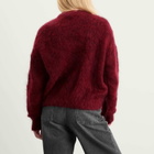 Isabel Marant Women's Mirella Fluffy Logo Knit in Deep Red