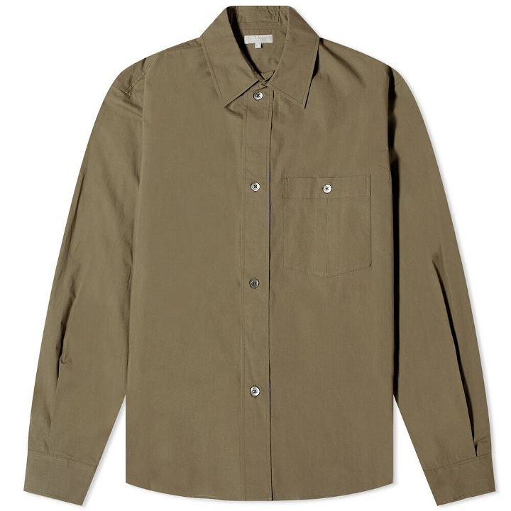 Photo: Margaret Howell Men's Inverted Pocket Shirt in Army Green