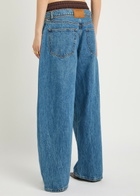 Alexanderwang.t Boxer-effect Wide Barrel-leg Jeans Blue