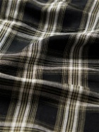 Flagstuff - Checked Linen-Blend Shirt - Black