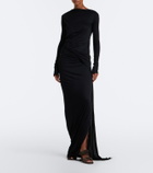 Rick Owens Lilies Shailee draped open-back jersey gown