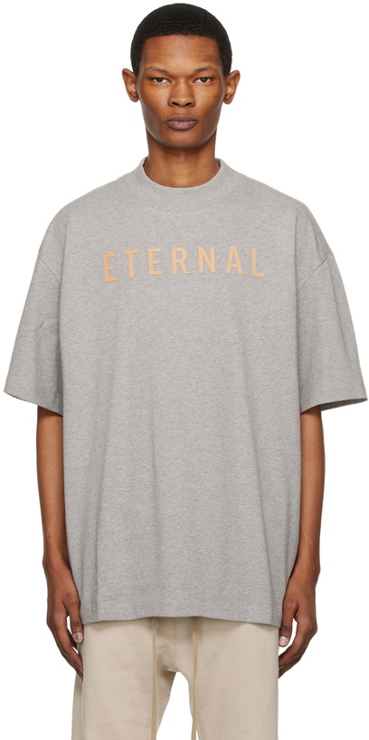 Photo: Fear of God Gray Flocked T-Shirt