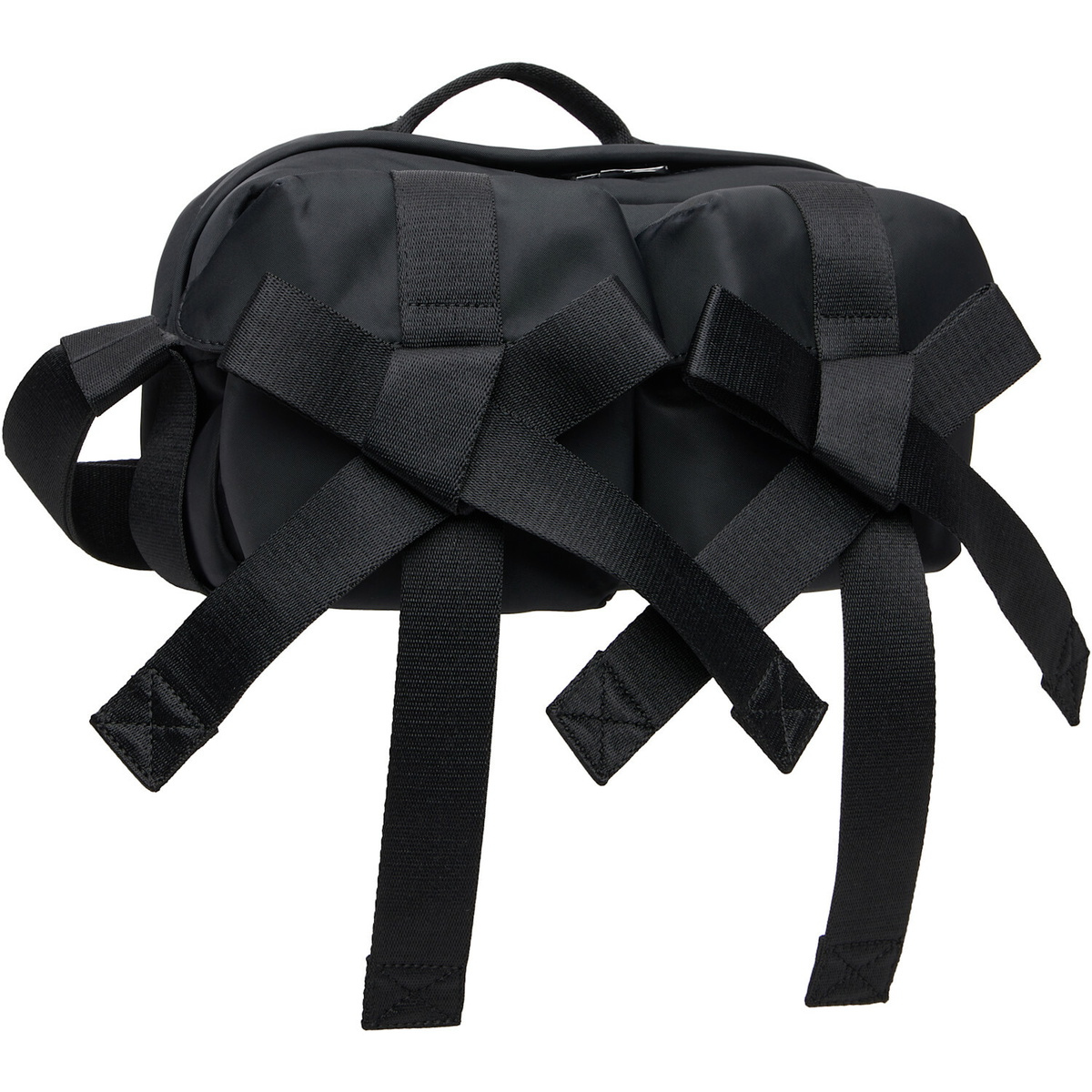 Simone Rocha Black Beaded Classic Bow Crossbody Bag