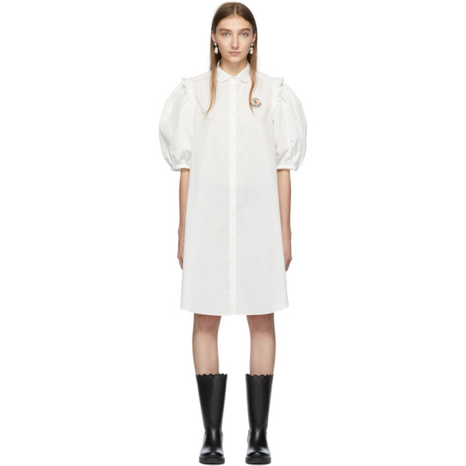 Photo: Moncler Genius 4 Moncler Simone Rocha White Shirt Dress