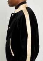 Valentino Garavani Satin-trim Velvet Bomber Jacket Black
