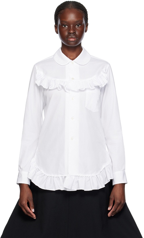 Photo: Comme des Garçons Girl White Ruffled Shirt