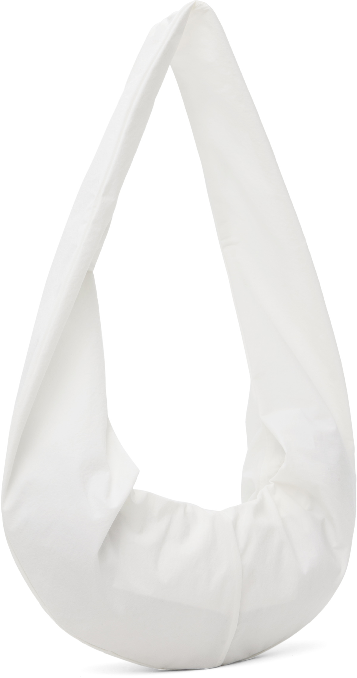Gabriela Coll Garments White No.297 Small Crossed Fabric Bag