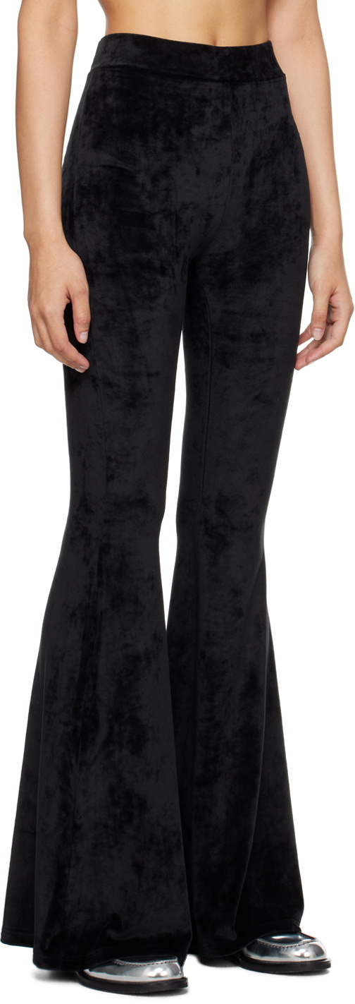 GCDS Black Flared Leggings GCDS