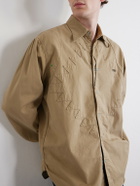 KAPITAL - Thunderbird Panelled Cotton-Twill Shirt - Neutrals