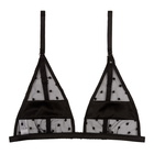 Fleur du Mal Black Dot Lace Triangle Bra