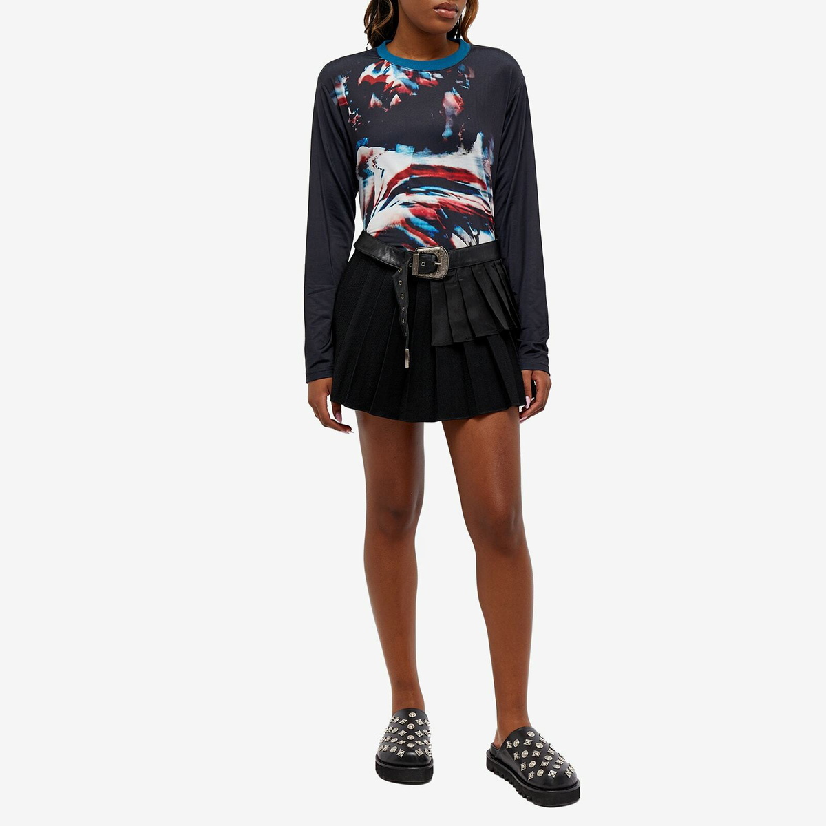 【ANDERSSON BELL】 LINYCIUS JERSEY L/S atb1027m(BLUE) Andersson Bell Women's Long Sleeve Linycius Jersey in Blue