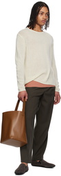 AURALEE Off-White Summer Cashmere Crewneck Sweater