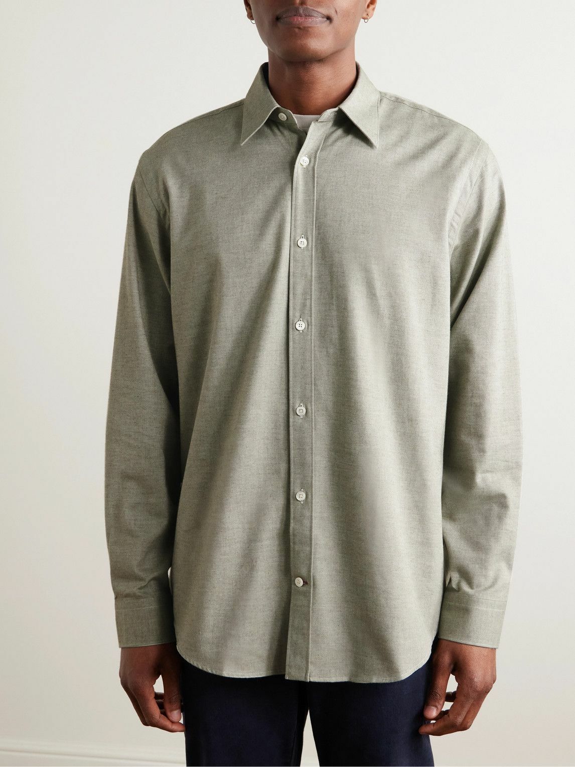 Purdey - Cotton-Flannel Shirt - Green