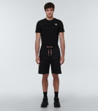 Moncler - Embroidered cotton jersey T-shirt