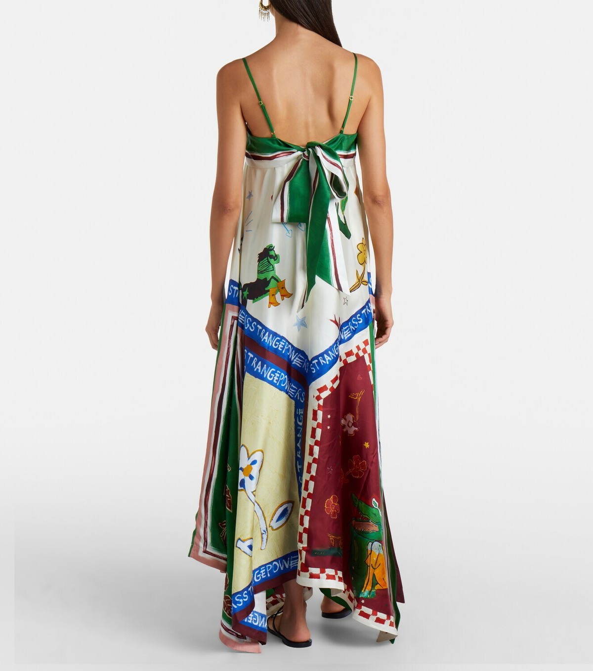 Alémais x MLAK Tangible Love printed silk midi dress