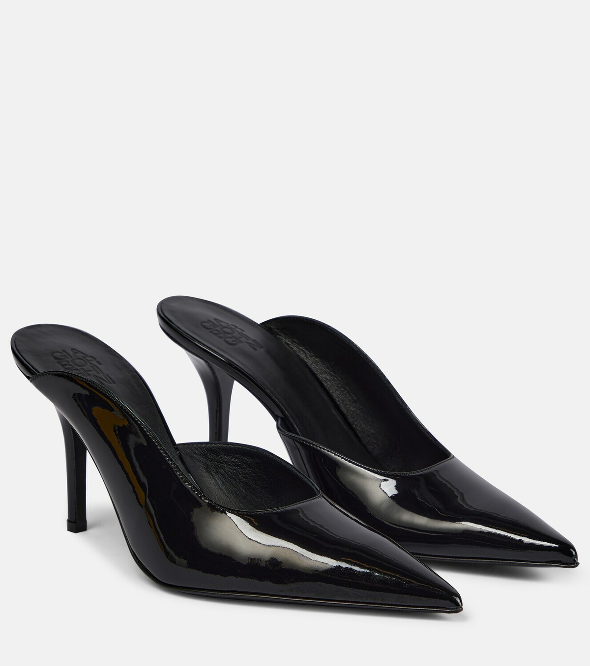 Gia Borghini Abella patent leather mules Gia Borghini