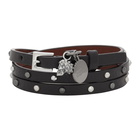 Alexander McQueen Black Skull Wrap Bracelet