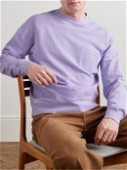 Altea - Williams Cotton-Blend Jersey Sweatshirt - Purple
