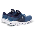 On - Cloudswift Rubber-Trimmed Mesh Running Sneakers - Blue
