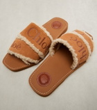 Chloé Woody logo suede slides