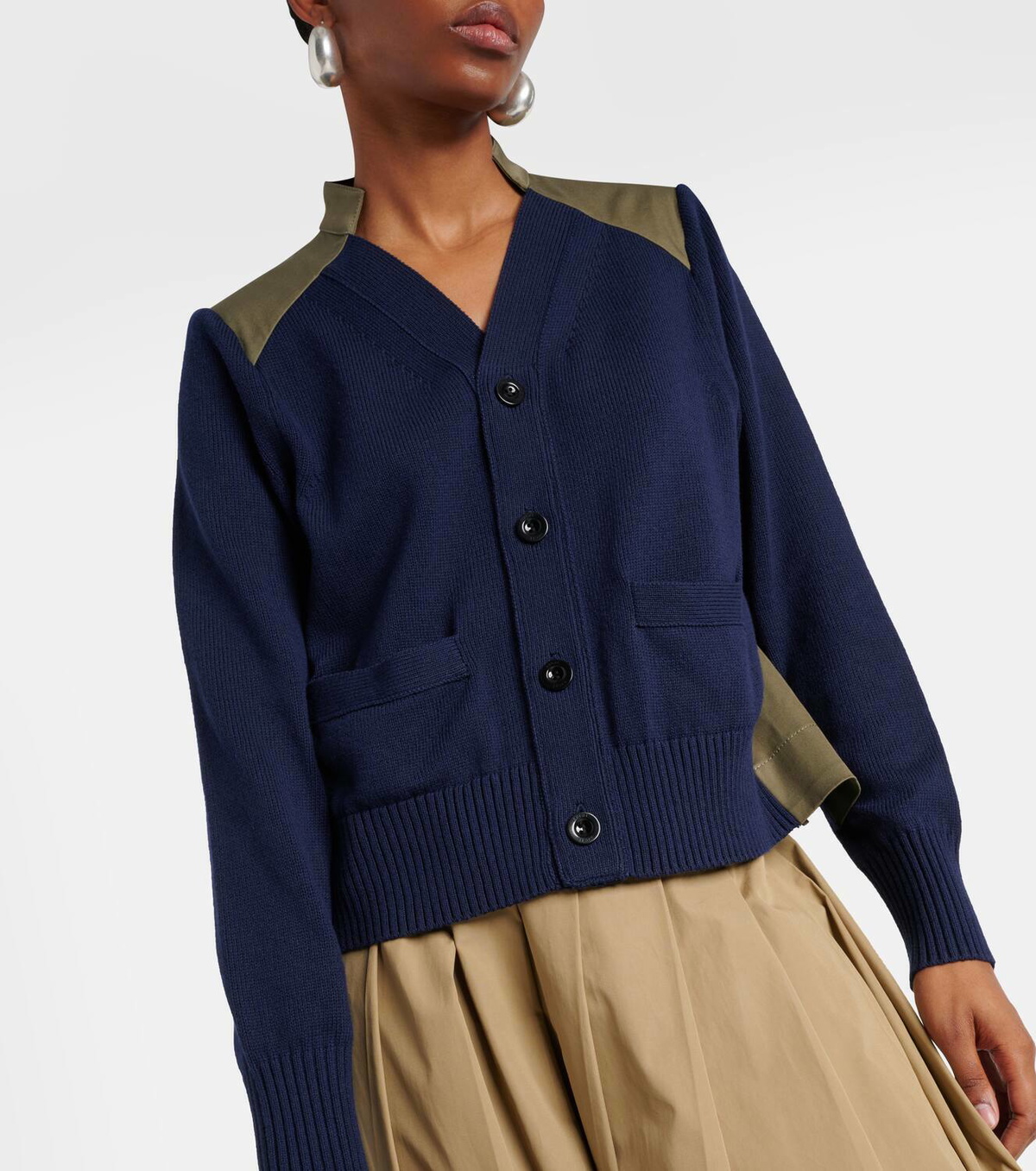 Sacai Cotton-blend cardigan Sacai